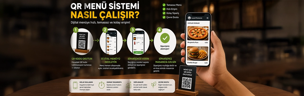  QR Menü Sistemi Nasıl Çalışır? Adım Adım Restoran ve Cafe Dijital Sipariş Rehberi